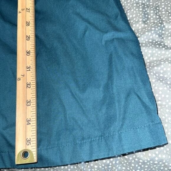 J.G. Hook Womens Teal Trench Coat Size 6 Demi Petite Polyester Wool Blend - Picture 12 of 12